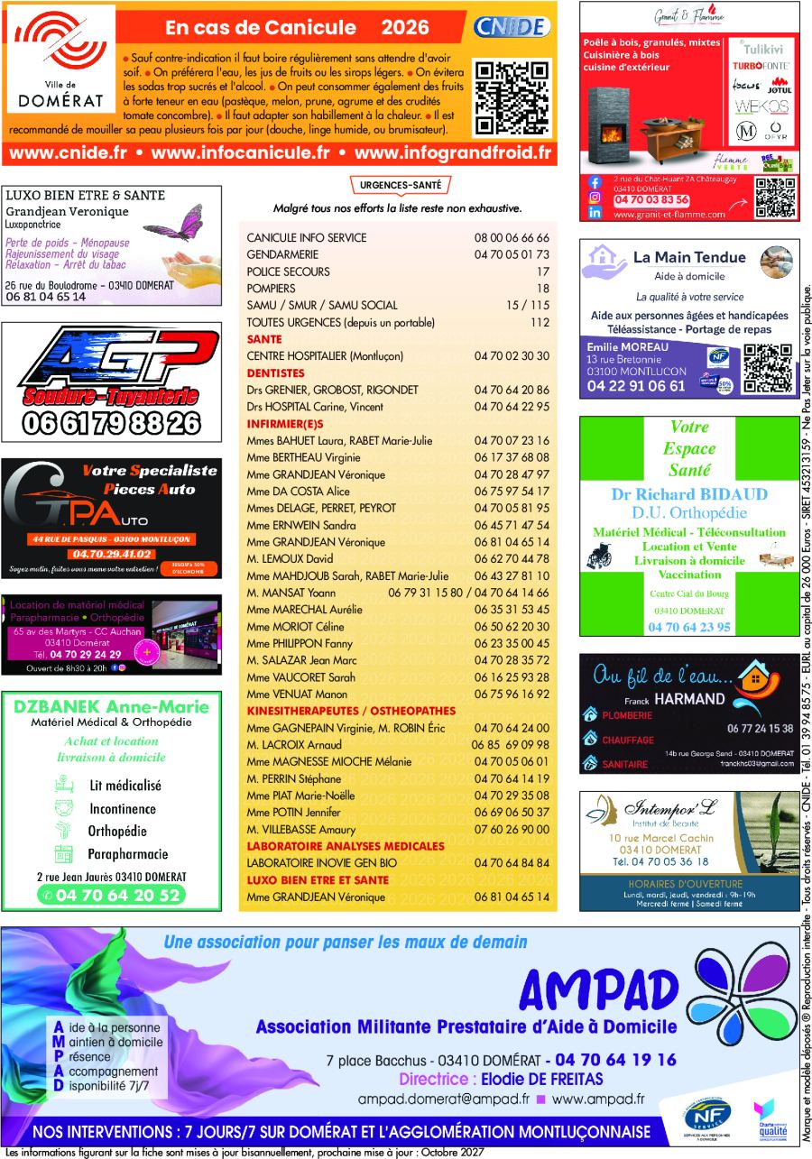 Fiche d'urgence